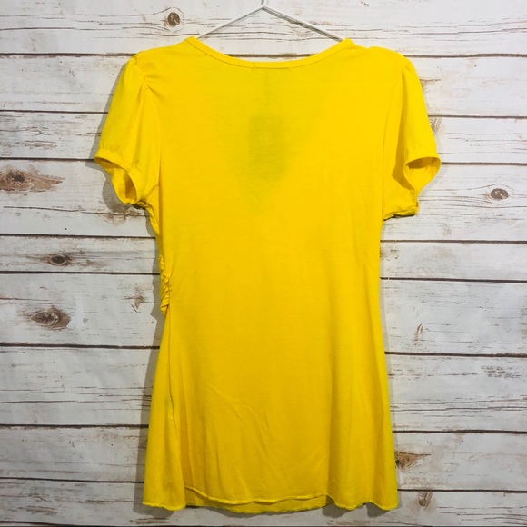 Luis juniors yellow short sleeve top size XL - Picture 5 of 6